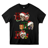 Black ho ho ho skull Heavy Core Tee - FaDigitalArtStudio