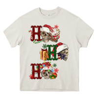 Cream ho ho ho skull Heavy Core Tee - FaDigitalArtStudio