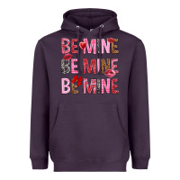 Plum Be mine be mine be mine Valentine's Day Heavyweight Hoodie - HowdyJamesFarm