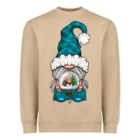 Mushroom winter gnome with snow globe Heavyweight Sweatshirt - NancyCooperArtShop