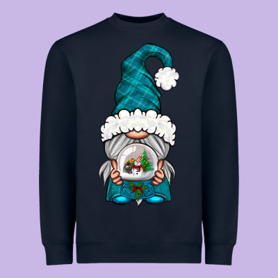 Winter Gnome With Snow Globe Heavyweight Sweatshirt Designed By Nancycooperartshop