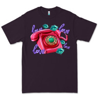 Plum love balloons and pink valentines telephone Premium Tee - AdoDesignShop