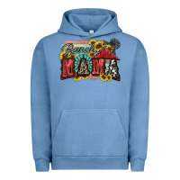 Pigment Pebble Blue Ranch mama Motthaer's Day Urban Hoodie - FaDigitalArtStudio