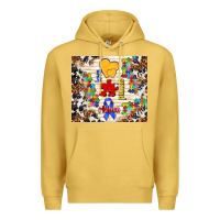 Antique Gold love puzzle ribbon Premium Hoodie - TumblerDesignByShophia