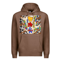 Chestnut love puzzle ribbon Premium Hoodie - TumblerDesignByShophia
