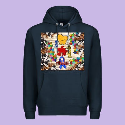 Love Puzzle Ribbon Premium Hoodie Designed By Tumblerdesignbyshophia