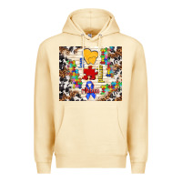 Pina Colada love puzzle ribbon Premium Hoodie - TumblerDesignByShophia