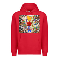 Red love puzzle ribbon Premium Hoodie - TumblerDesignByShophia