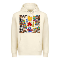 Sandshell love puzzle ribbon Premium Hoodie - TumblerDesignByShophia