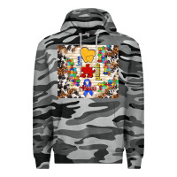 Slate Camo love puzzle ribbon Premium Hoodie - TumblerDesignByShophia