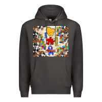 Smoke love puzzle ribbon Premium Hoodie - TumblerDesignByShophia
