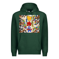 Sports Green love puzzle ribbon Premium Hoodie - TumblerDesignByShophia