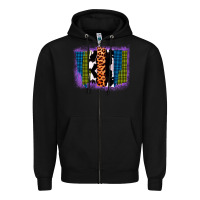 Black Purple Glitter Western Farm Life Brush Strokes Zipper Hoodie - Bettercallsaul