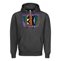 Charcoal Heather Purple Glitter Western Farm Life Brush Strokes Zipper Hoodie - Bettercallsaul