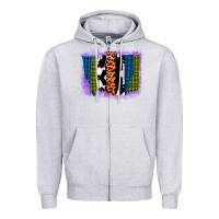Heather Grey Purple Glitter Western Farm Life Brush Strokes Zipper Hoodie - Bettercallsaul