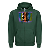 Sports Green Purple Glitter Western Farm Life Brush Strokes Zipper Hoodie - Bettercallsaul