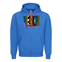 True Royal Purple Glitter Western Farm Life Brush Strokes Zipper Hoodie - Bettercallsaul