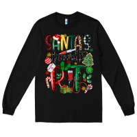 Black santas favorite rt nurse Long Sleeve Tee - MaliasSmallBusiness