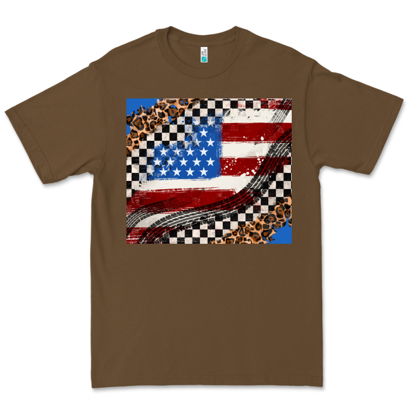 American Flag And Racee Flag Premium Tee by AdoDesignShop | Teevron