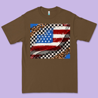 American Flag And Racee Flag Premium Tee Designed By Adodesignshop