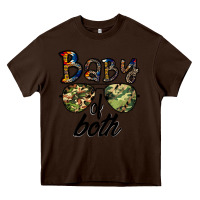 Chocolate Brown baby of both Heavy Core Tee - CowhideDigitalArt