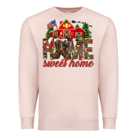 Pale Pink Army Christmas Home Sweet Home Premium Sweatshirt - HowdyJamesFarm