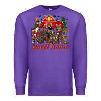Purple Army Christmas Home Sweet Home Premium Sweatshirt - HowdyJamesFarm