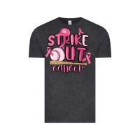 Vintage Black strike out cancer baseball Vintage Tee - MaliasSmallBusiness