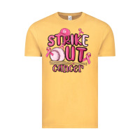 Vintage Mustard strike out cancer baseball Vintage Tee - MaliasSmallBusiness