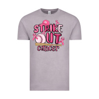 Vintage Zinc strike out cancer baseball Vintage Tee - MaliasSmallBusiness