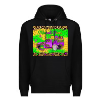 Black mardi gras gnome truck Premium Hoodie - JahusDesignShop