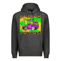 Charcoal Heather mardi gras gnome truck Premium Hoodie - JahusDesignShop