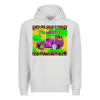 Dove Grey mardi gras gnome truck Premium Hoodie - JahusDesignShop