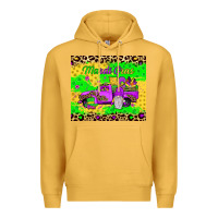 Mustard mardi gras gnome truck Premium Hoodie - JahusDesignShop