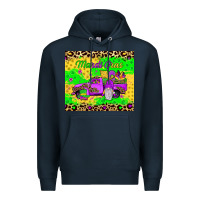 Navy mardi gras gnome truck Premium Hoodie - JahusDesignShop