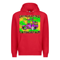 Red mardi gras gnome truck Premium Hoodie - JahusDesignShop