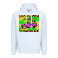 White mardi gras gnome truck Premium Hoodie - JahusDesignShop