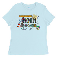 Baby Blue math teacher Ladies Tee - CowhideDigitalArt