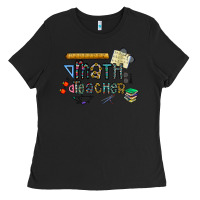 Black math teacher Ladies Tee - CowhideDigitalArt