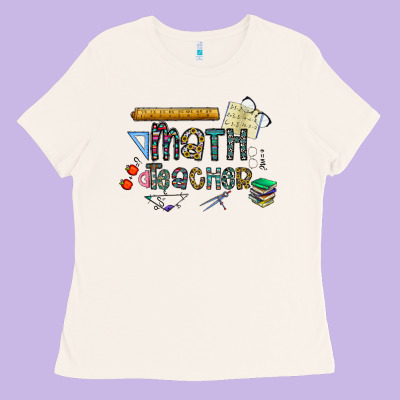 Math Teacher Ladies Tee Designed By Cowhidedigitalart