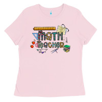 Bubblegum Pink math teacher Ladies Tee - CowhideDigitalArt