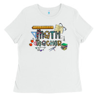 White math teacher Ladies Tee - CowhideDigitalArt