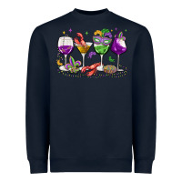 Mardi Gras Wine Glasses Heavyweight Sweatshirt | Teevron