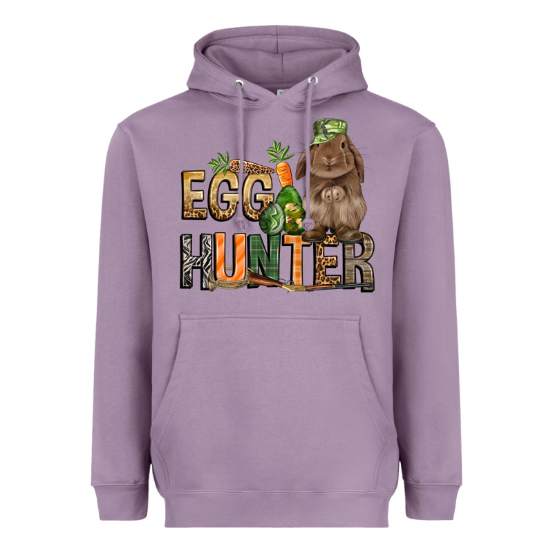 Egg Hunter With Rabbit Easter Day Heavyweight Hoodie by HowdyJamesFarm | Teevron