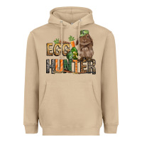 Mushroom Egg hunter with rabbit Easter Day Heavyweight Hoodie - HowdyJamesFarm