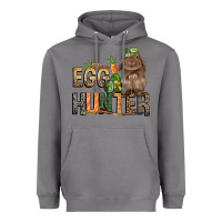 Storm Egg hunter with rabbit Easter Day Heavyweight Hoodie - HowdyJamesFarm