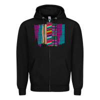 Black Western Farm Life Serape Brush Stroke Zipper Hoodie - Bettercallsaul