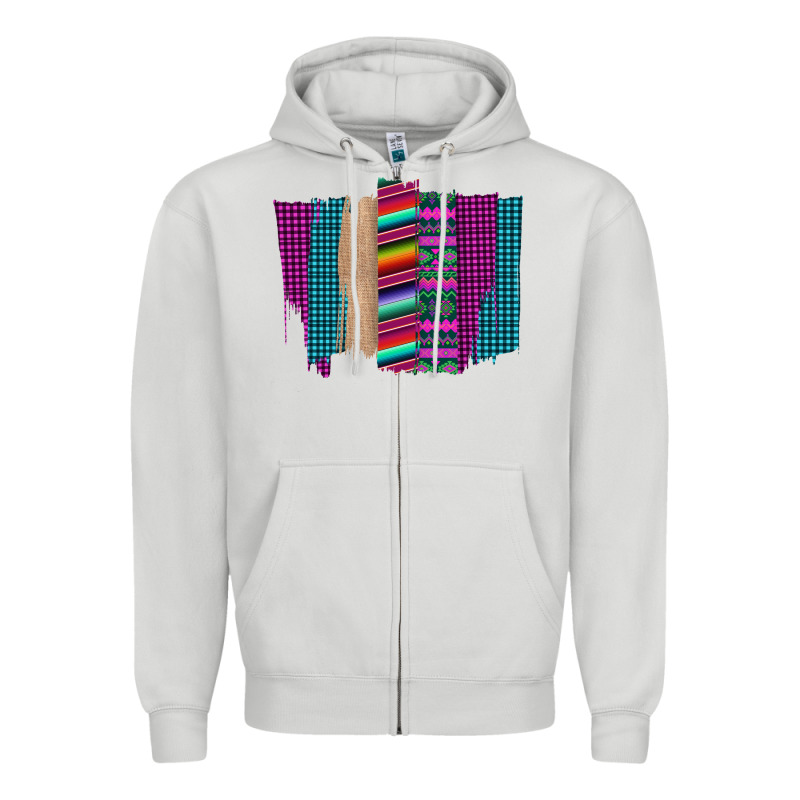 Western Farm Life Serape Brush Stroke Zipper Hoodie by Bettercallsaul | Teevron