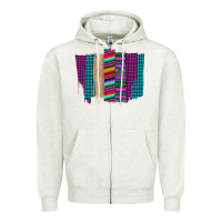 Oatmeal Heather Western Farm Life Serape Brush Stroke Zipper Hoodie - Bettercallsaul