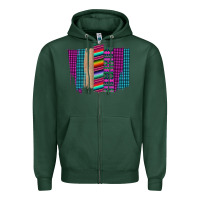 Sports Green Western Farm Life Serape Brush Stroke Zipper Hoodie - Bettercallsaul